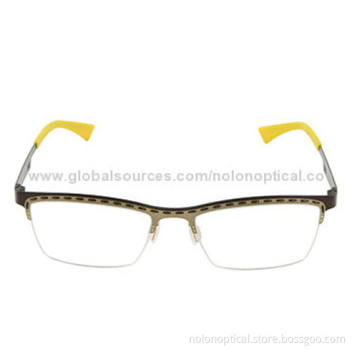 New style stainless steel optical frames with demo lens, customized logo